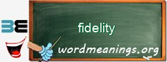 WordMeaning blackboard for fidelity